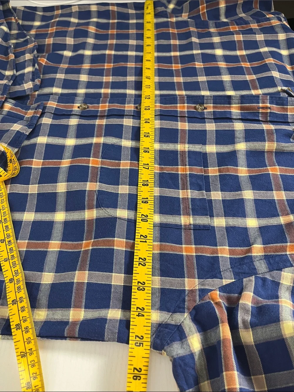 Orvis Signature Collection Button-Down Flannel Shirt Wool Cotton Size XL